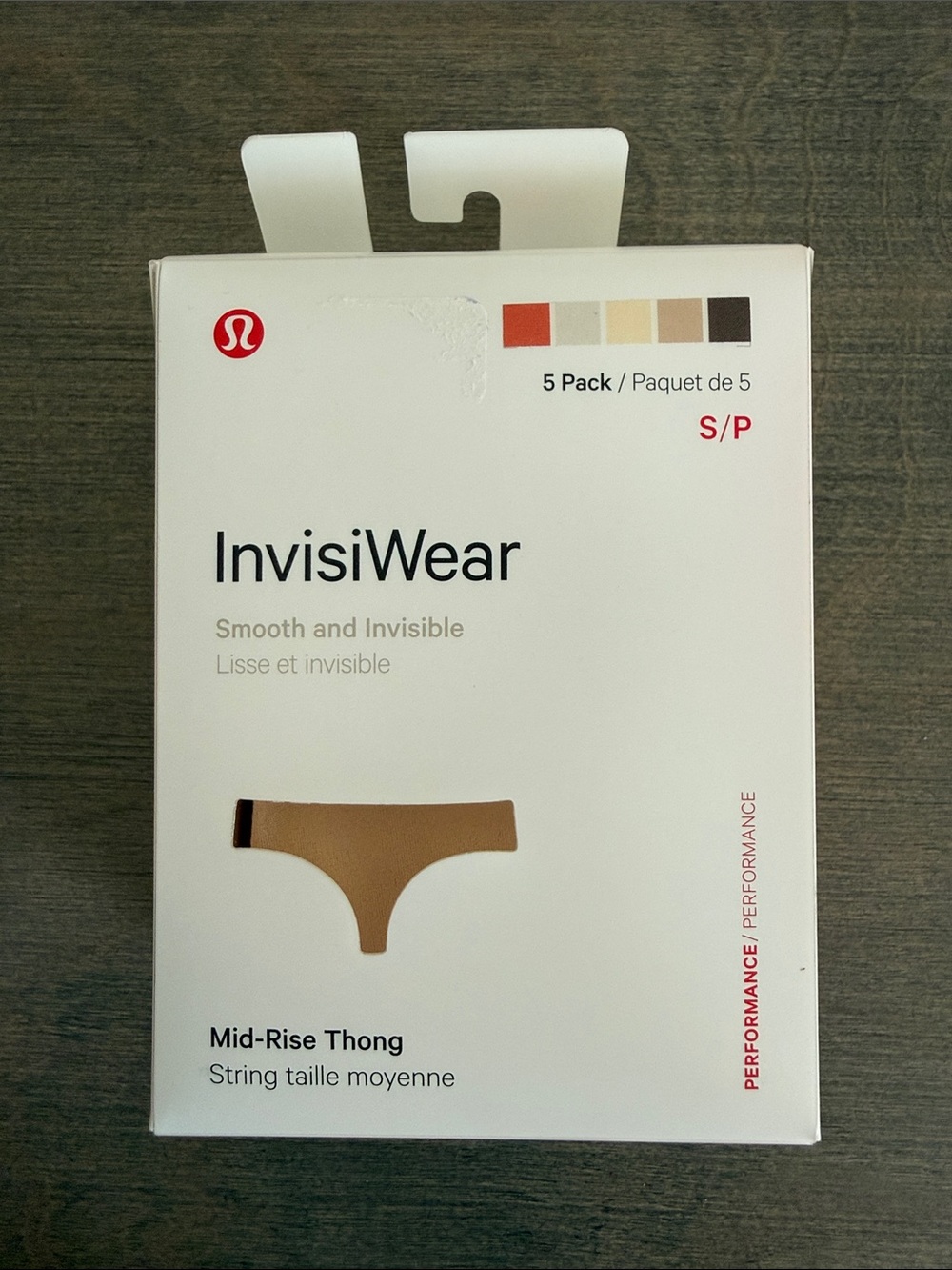 lululemon athletica InvisiWear Mid-Rise Thong 5-Pack